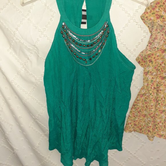 3/$15 LOT OF 3 TOPS SLEEVELESS EMBELLISHED TUNIC FLORAL IZ BYER-WOMENS SIZE XL - Picture 3 of 4